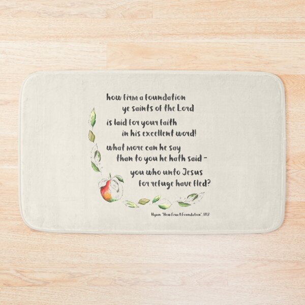 Item preview, Hymn: How firm a foundation (verse 1) - watercolor text + illustration designed and sold by Ofeefee.