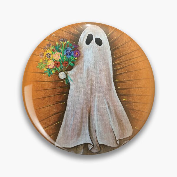 Item preview, Ghost with flowers designed and sold by HiFeliciaDesign.