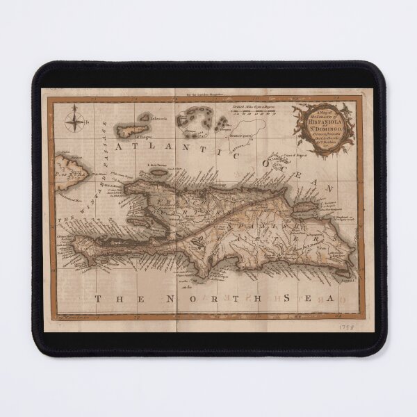 Item preview, Haiti Old Antique Map - French And Spanish designed and sold by makeitadmirable.