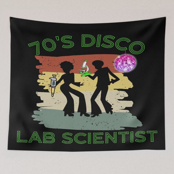 Item preview, 70s DISCO LAB SCIENTIST FUNNY MEDICAL LABORATORY SCIENTIST LAB TECH SCIENTIST MICROBIOLOGY designed and sold by Hippiesole.