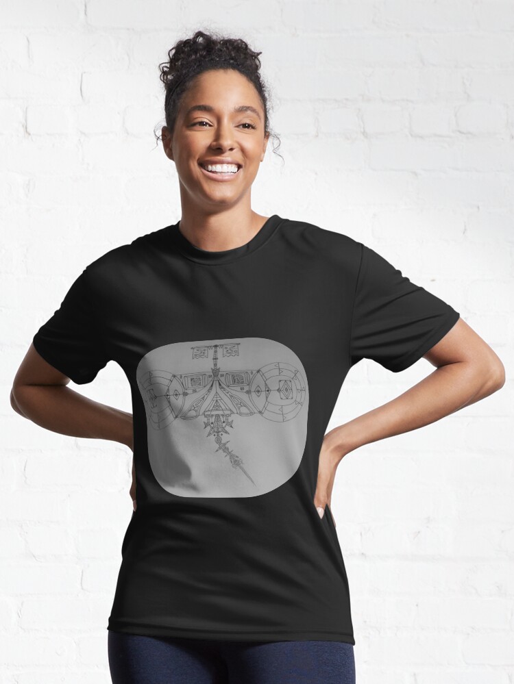 Alternate view of M.I. #4 |☽| Lazer Gun Space Defense Unit Active T-Shirt