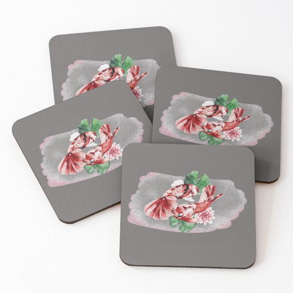 Item preview, Japanese Style Koi and Lotus on watercolour base. designed and sold by TeeRayBee.