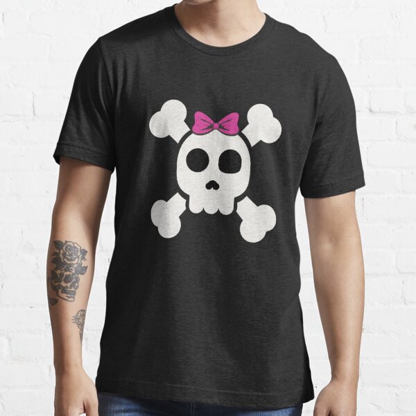 Skull With Cute Pink Bow' Men's T-Shirt