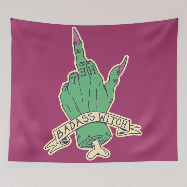 Item preview, Badass Witch // Funny Witch Middle Finger designed and sold by SLAG-Creative.