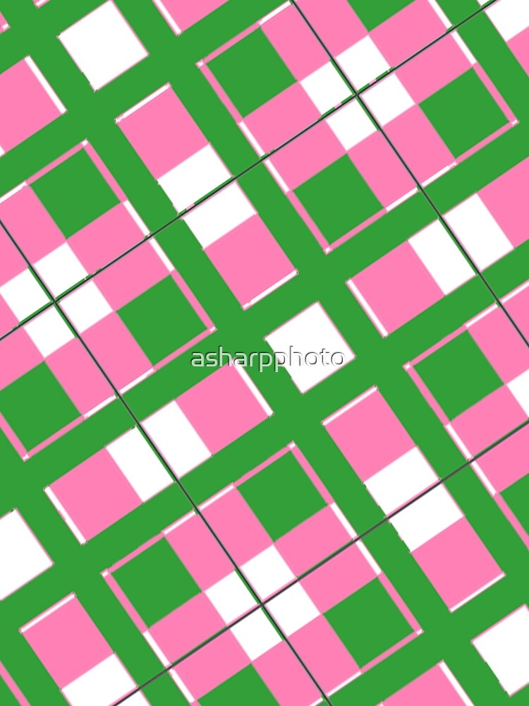 Pink and Green aka 2 tone color block Sticker for Sale by asharpphoto