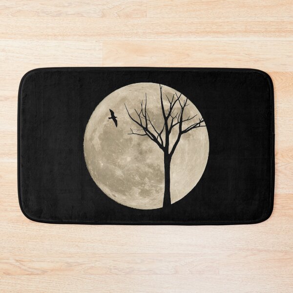 Item preview, bird and tree with big moon designed and sold by berwies.