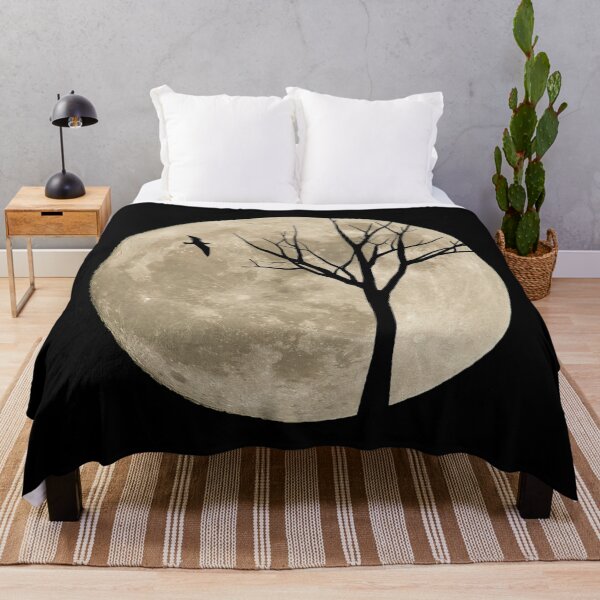 Item preview, bird and tree with big moon designed and sold by berwies.