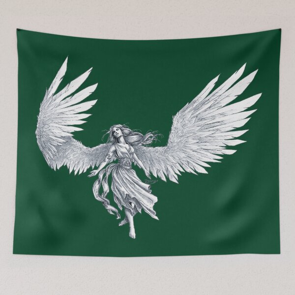 Item preview, Angel on green designed and sold by Brina Williamson.