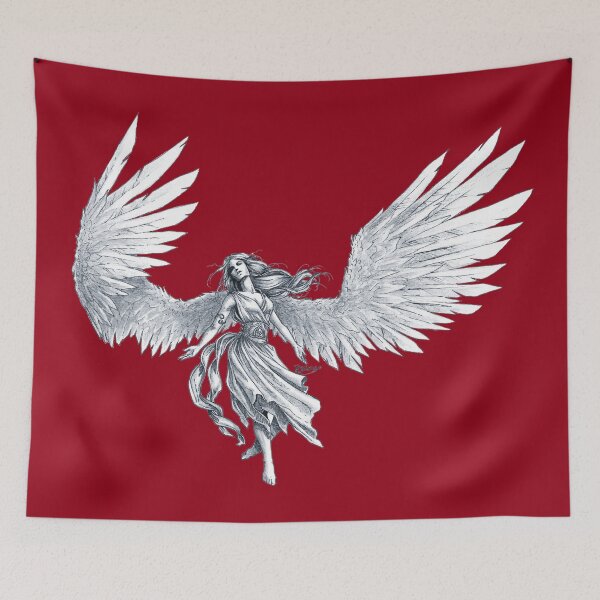Item preview, Angel on red designed and sold by Brina Williamson.