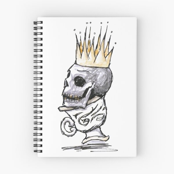 Item preview, Crowned Skull in a Teacup designed and sold by Amy's Not Dead Yet.
