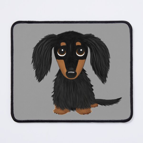 Item preview, Black and Tan Long Haired Dachshund designed and sold by Jenn Inashvili.