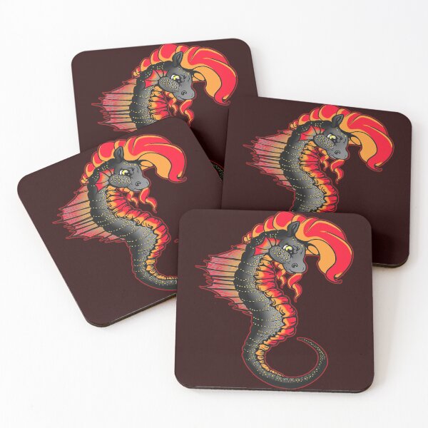 Item preview, Seahorse: Black and Red designed and sold by iduzarts.