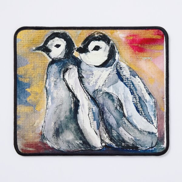 Item preview, Penguins cuddle designed and sold by AnjuPaintings.