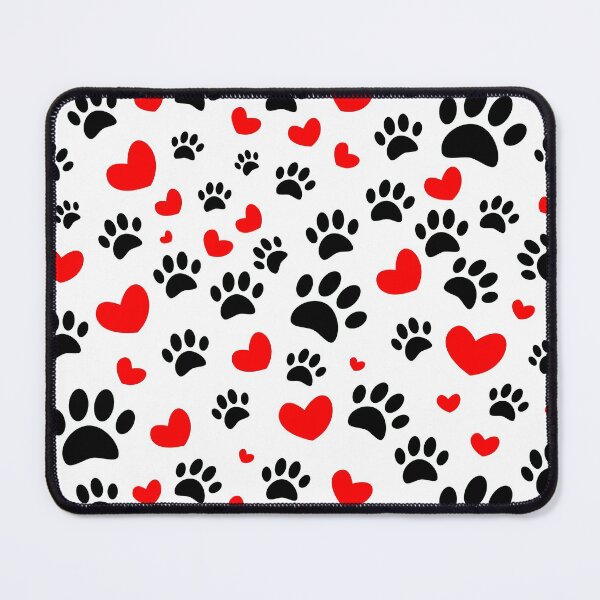 Item preview, Random Dog Paw Prints And Red Hearts designed and sold by Almdrs.