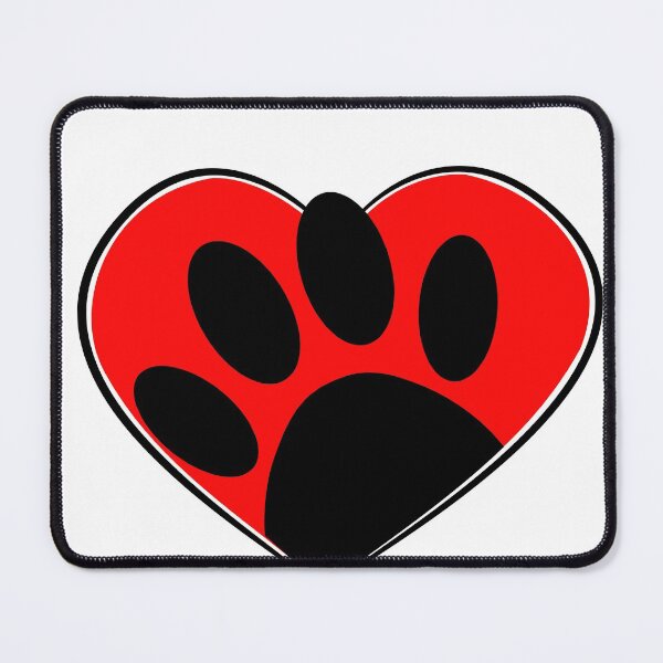 Item preview, Dog Lover Paw Print And Red Heart designed and sold by Almdrs.