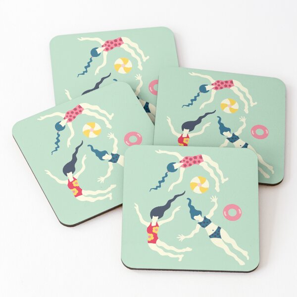 Item preview, FLOATING WORLD SWIMMING LADIES IN POOL - UnBlink Studio by Jackie Tahara designed and sold by Jackie Tahara of UnBlink Studio.
