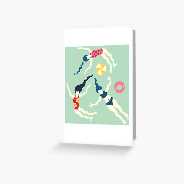 Item preview, FLOATING WORLD SWIMMING LADIES IN POOL - UnBlink Studio by Jackie Tahara designed and sold by Jackie Tahara of UnBlink Studio.