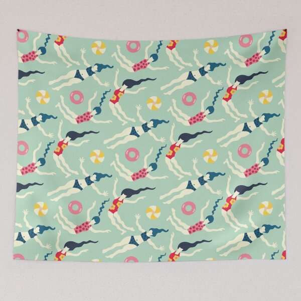 Item preview, FLOATING WORLD SWIMMING LADIES IN POOL - UnBlink Studio by Jackie Tahara designed and sold by Jackie Tahara of UnBlink Studio.