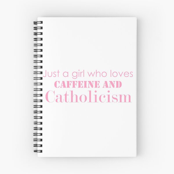 Item preview, Just a Girl who Loves Caffeine and Catholicism designed and sold by TheCatholicLady.