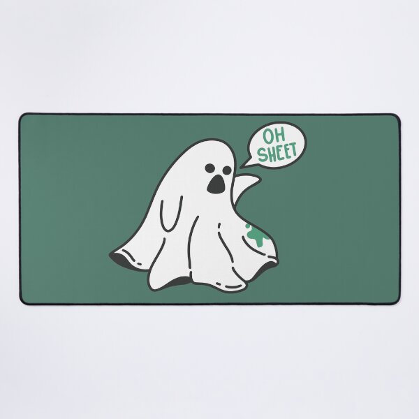 Item preview, Oh Sheet! // Funny Halloween Ghost Cartoon designed and sold by SLAG-Creative.