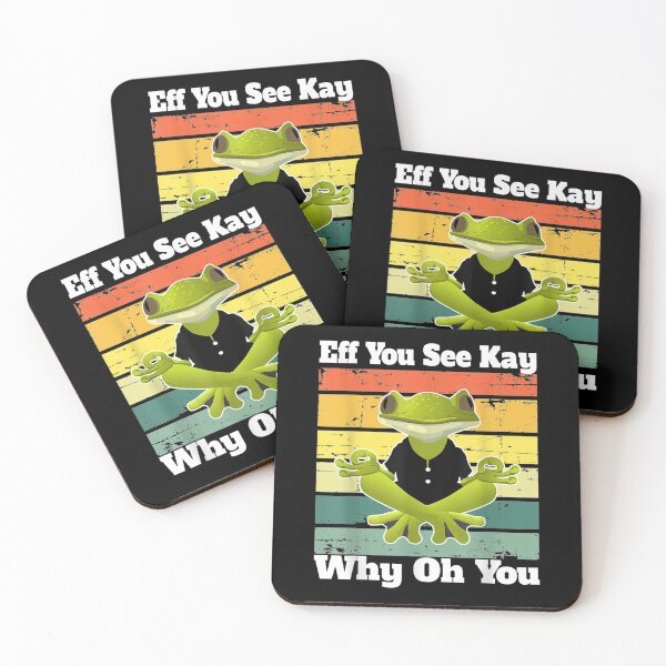 Item preview, Eff You See Kay Why Oh You Funny Vintage frog Yoga Lover  designed and sold by AlvaShop.