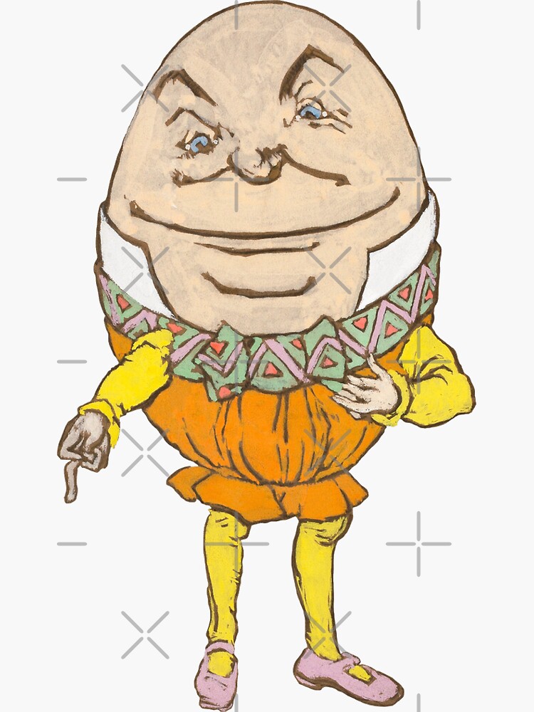 Humpty Dumpty Sticker For Sale By Jordanevee Redbubble