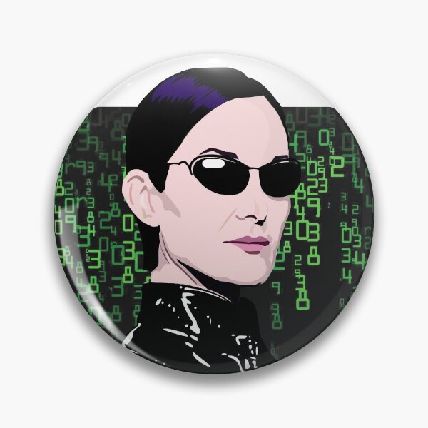 Artikelvorschau, TRINITY, Die MATRIX, Matrixcode, Carrie Anne Moss entworfen und verkauft von wheatbeltdesign.