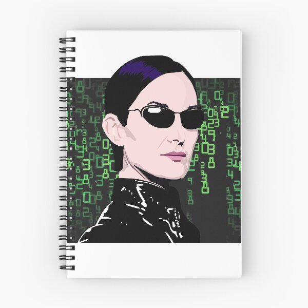 Artikelvorschau, TRINITY, Die MATRIX, Matrixcode, Carrie Anne Moss entworfen und verkauft von wheatbeltdesign.