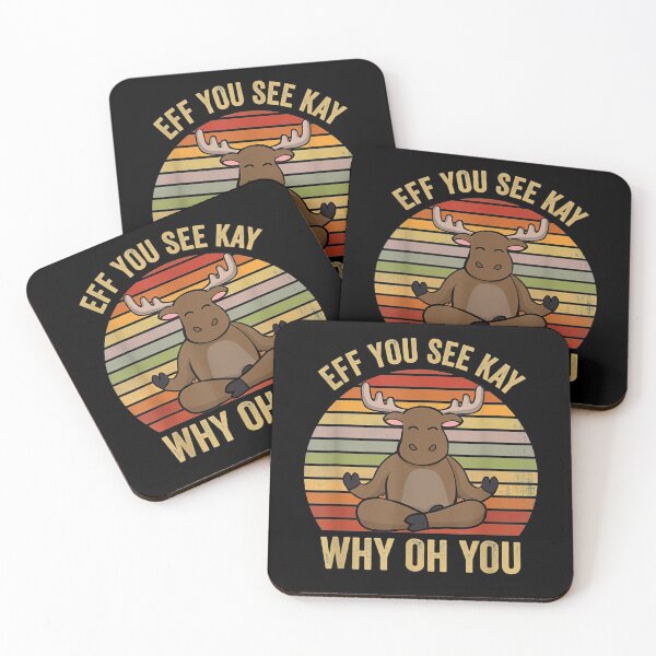 Item preview, Eff You See Kay Why Oh You Moose Yoga Retro Vintage  designed and sold by AlvaShop.