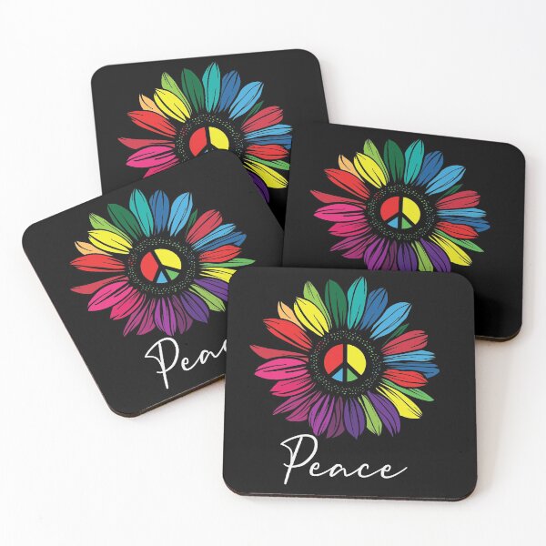 Item preview, Rainbow Sunflower Peace Sign. designed and sold by TeeRayBee.