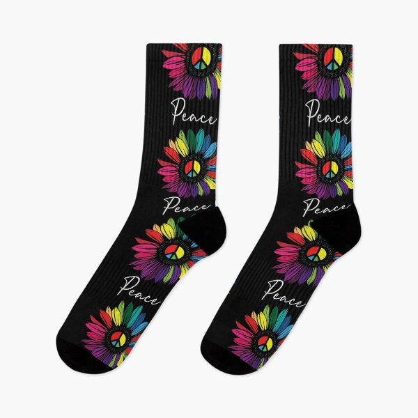Item preview, Rainbow Sunflower Peace Sign. designed and sold by TeeRayBee.