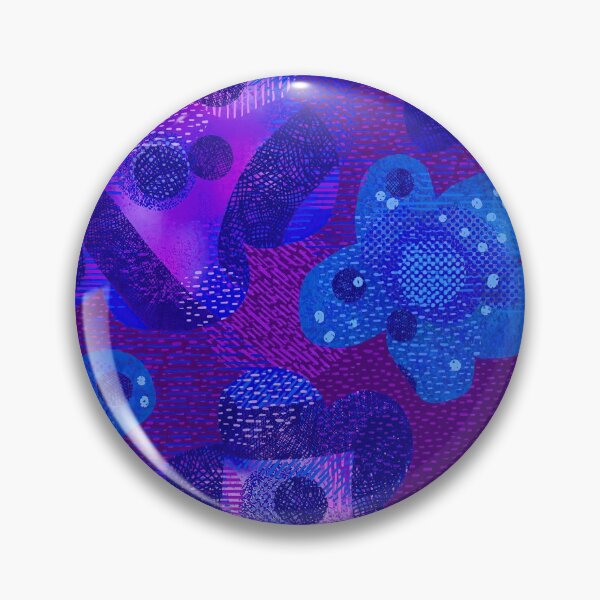 Item preview, Purple Blue Digital Floral designed and sold by Leanne Morin.