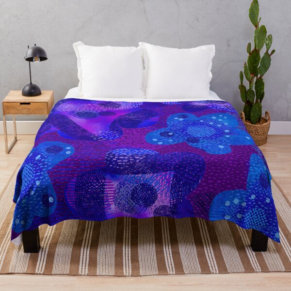 Item preview, Purple Blue Digital Floral designed and sold by Leanne Morin.