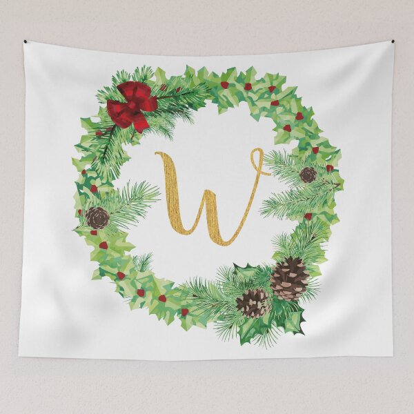 Item preview, Christmas Monogram W designed and sold by Chiccountry.