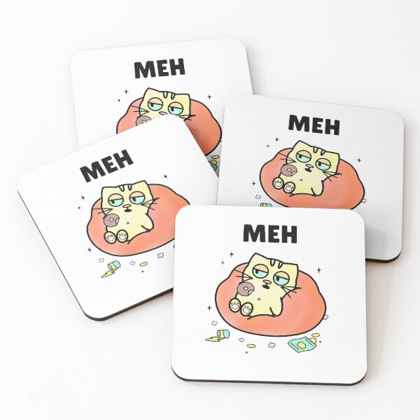 Item preview,  Classic FUNNY meh lazy cat designed and sold by TheWildFlix.
