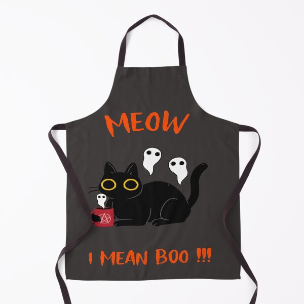 Item preview, Meow I Mean Boo Cat With Coffee Halloween designed and sold by LMcDs.