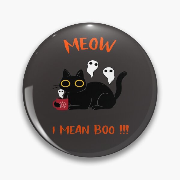 Item preview, Meow I Mean Boo Cat With Coffee Halloween designed and sold by LMcDs.