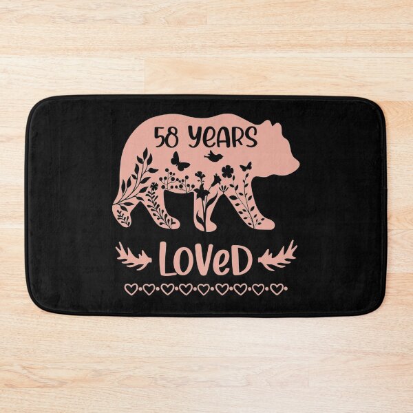 Item preview, 58 Years old birthday years loved for woman Bear  designed and sold by EuphemiaShop.