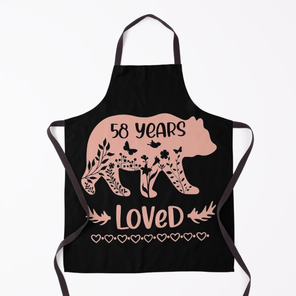 Item preview, 58 Years old birthday years loved for woman Bear  designed and sold by EuphemiaShop.