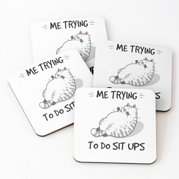 Item preview, CAT ME TRYING TO DO SIT UPS SHIRT1 designed and sold by GENESSASHOP.