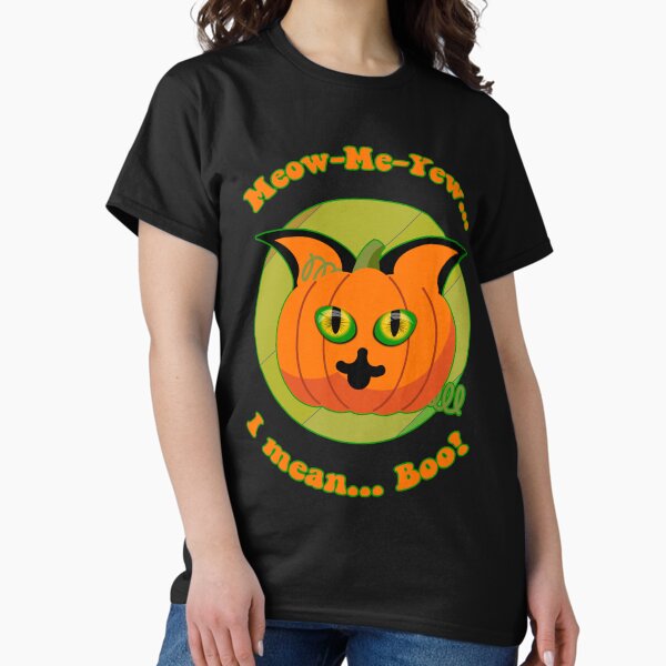Item preview, Miau, yo, yo, yo quiero decir, buu, lindo, espeluznante, divertido gato, Jack O'Lantern, diseño de Halloween designed and sold by H3designs.