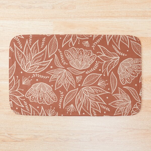 Item preview, Boho Florals in Rust designed and sold by latheandquill.
