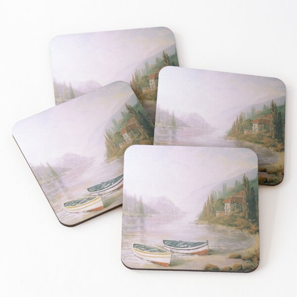 Item preview, European Countryside Chateau and Fishing Boats on the River designed and sold by Shadowlight21.