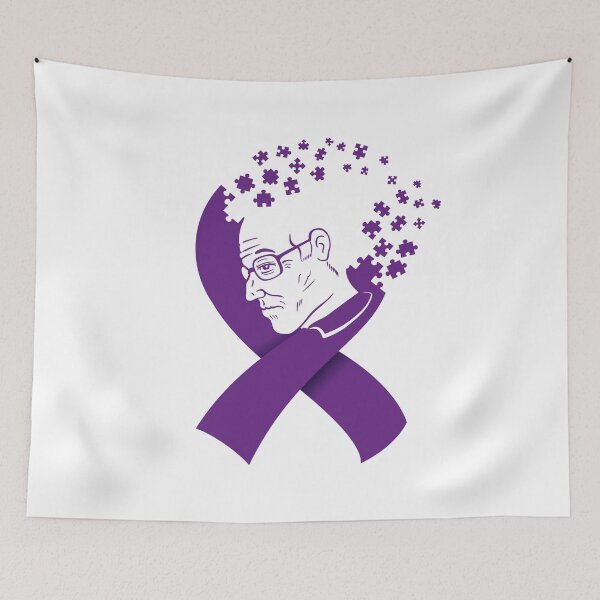 Item preview, Violet bow ribbon illustration, coscientizing the prevention of alzheimer's disease, memory loss designed and sold by LucianoCosmo.