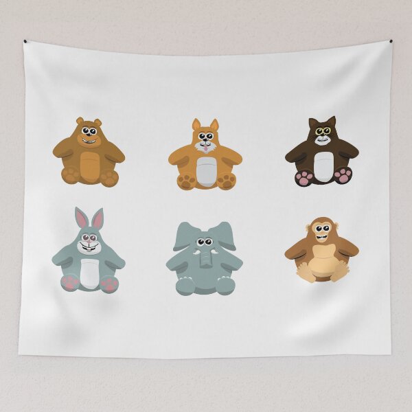 Item preview, Chubby Cute Animal Stickers designed and sold by kingroy.