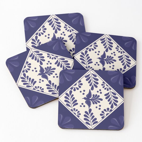 Item preview, Blue Talavera Tile, Flying Dove by Akbaly designed and sold by Akbaly.