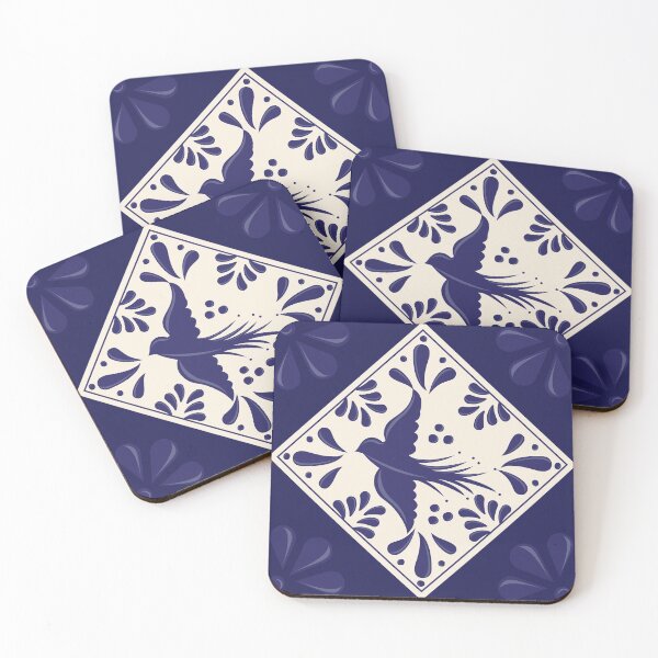 Item preview, Blue Talavera Tile, Flying Dove by Akbaly designed and sold by Akbaly.
