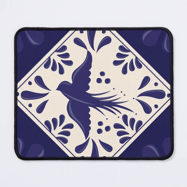 Item preview, Blue Talavera Tile, Flying Dove by Akbaly designed and sold by Akbaly.