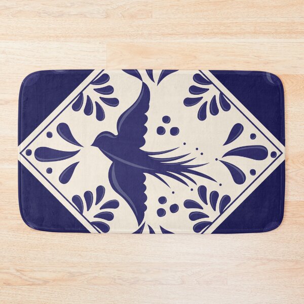 Item preview, Blue Talavera Tile, Flying Dove by Akbaly designed and sold by Akbaly.
