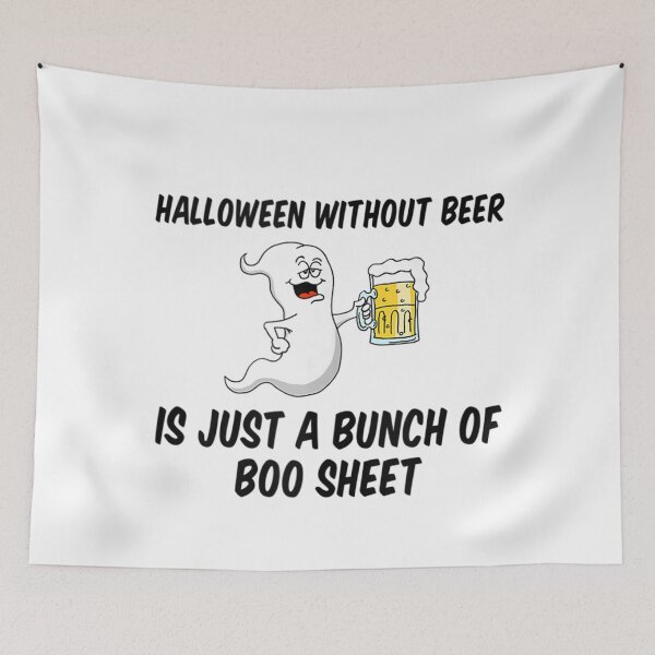 Item preview, Halloween Without Beer Boo Sheet Funny Ghost Cartoon Tank Top designed and sold by CadellShop.